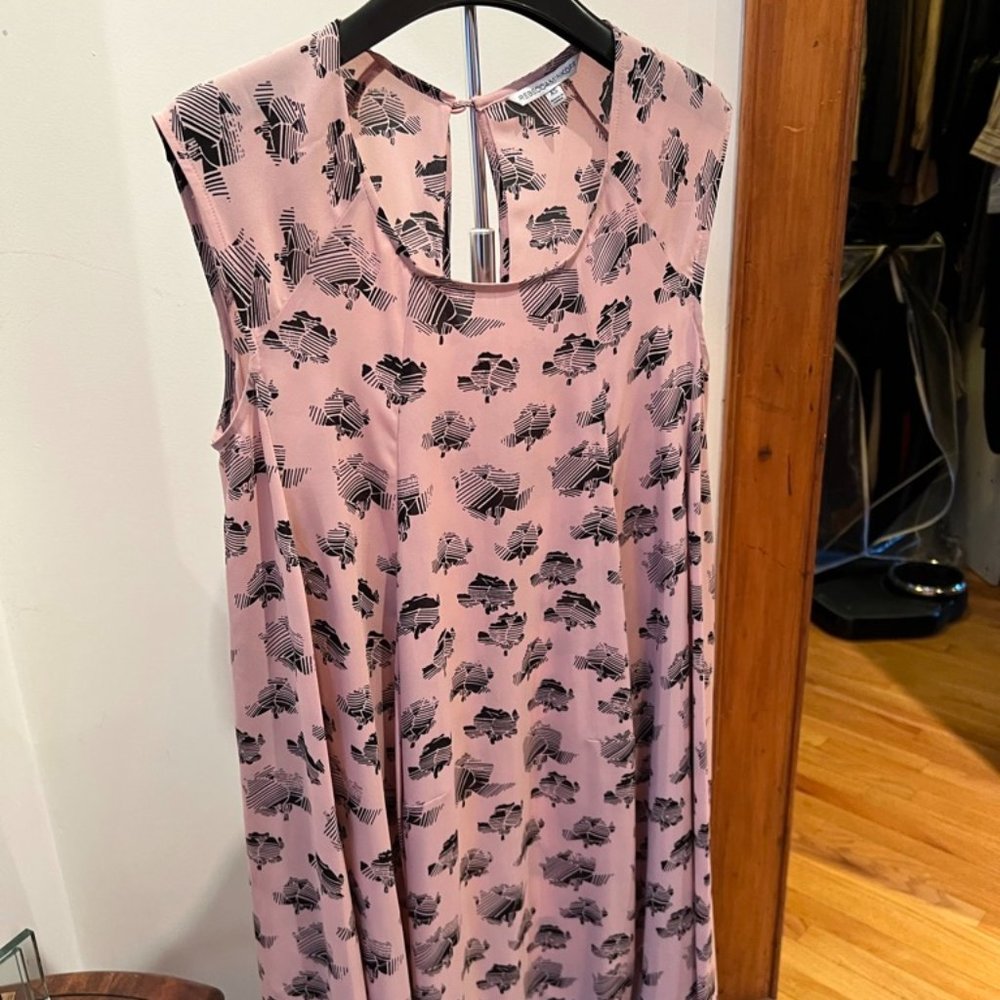 Rebecca Minkoff Pink Dress with Black Print, XS